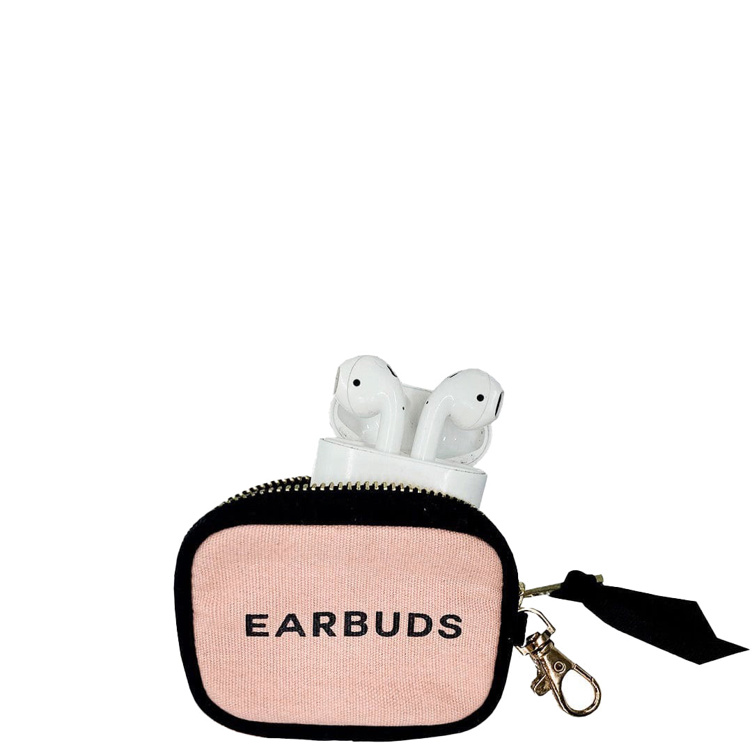 Bag-all Earbuds Travel Case with Clasp - Pink/Blush