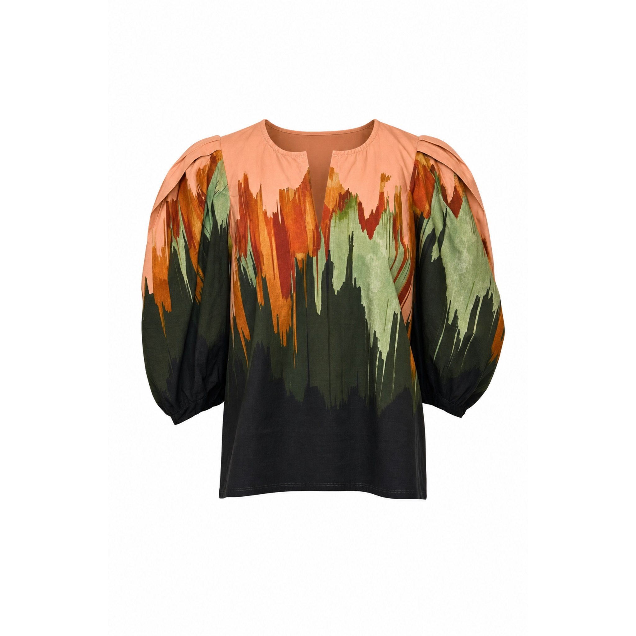 Florielle SS Cotton Top - Black Multi - Ulla Johnson