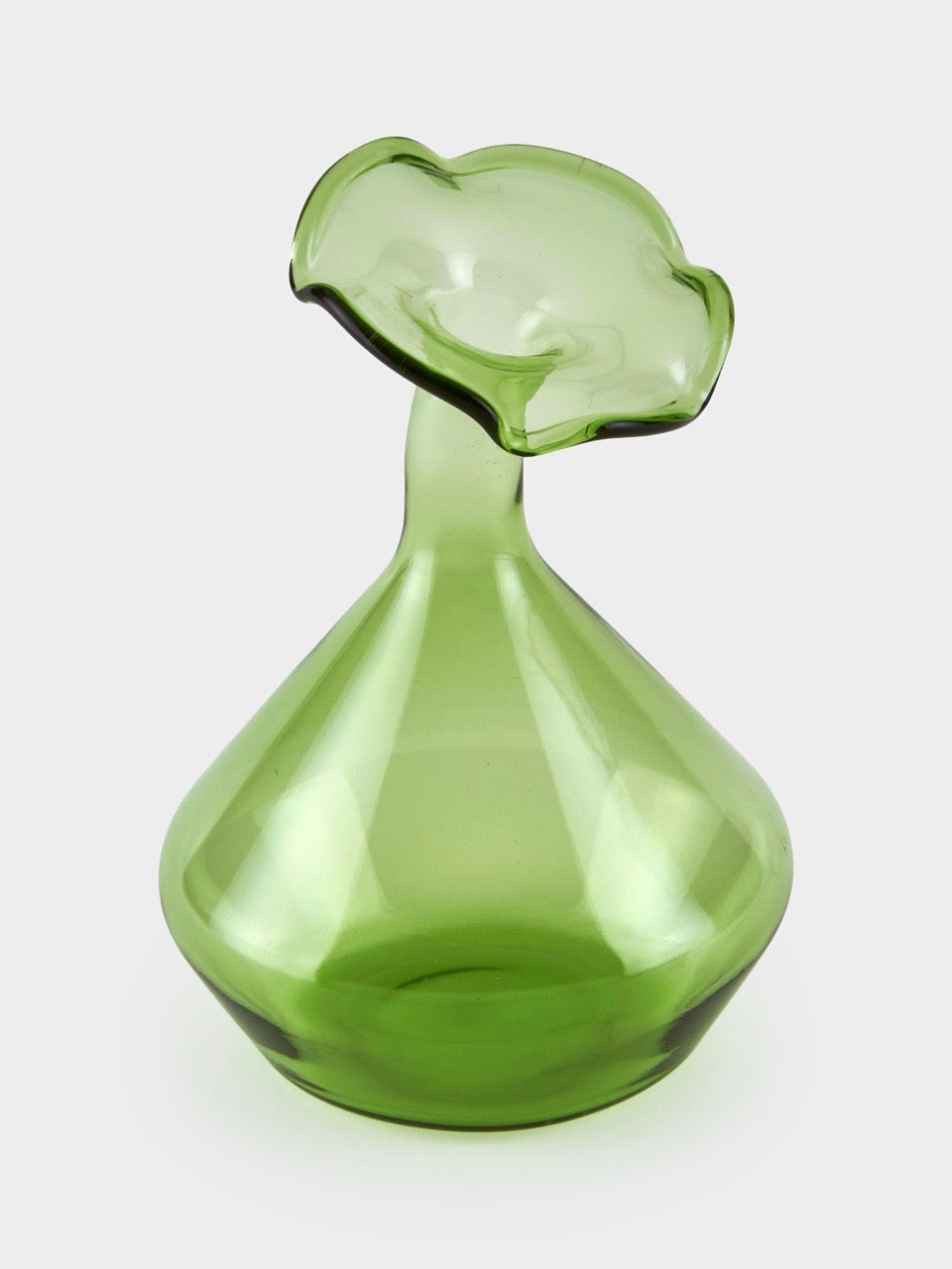 Tizo Glass Vase Angeled Neck Mini - Green