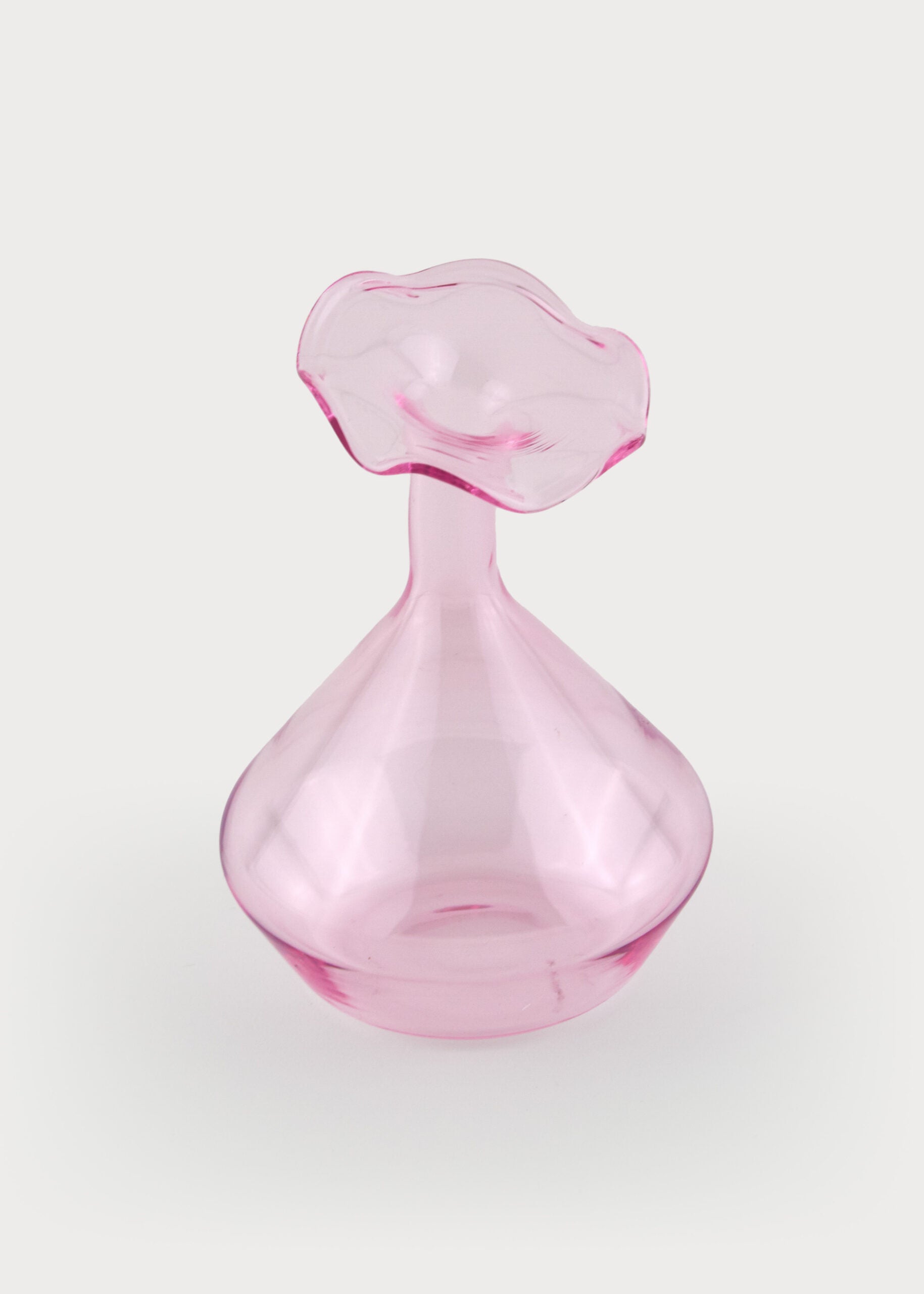 Tizo Glass Vase Angeled Neck - Pink