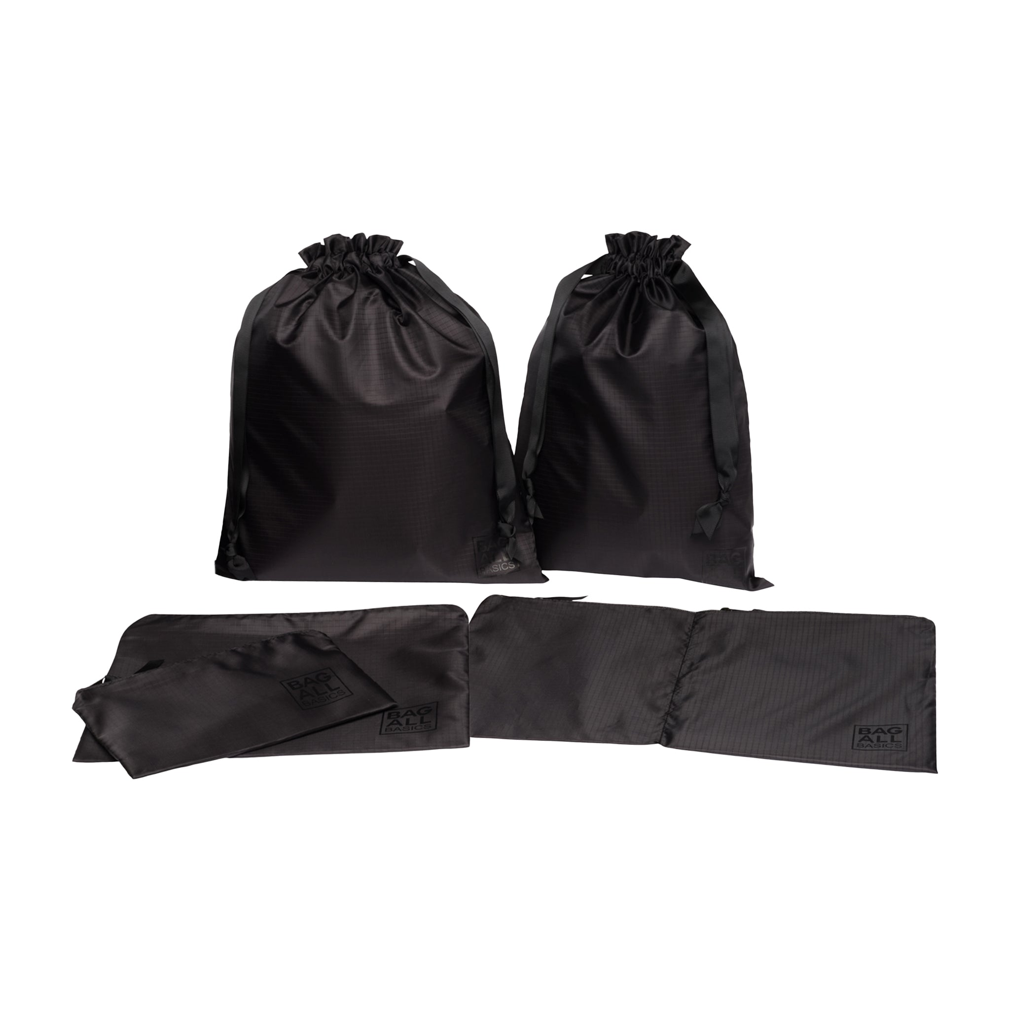 Bag-all Packing Bags Set, Recycled Nylon, 5-pack - Black