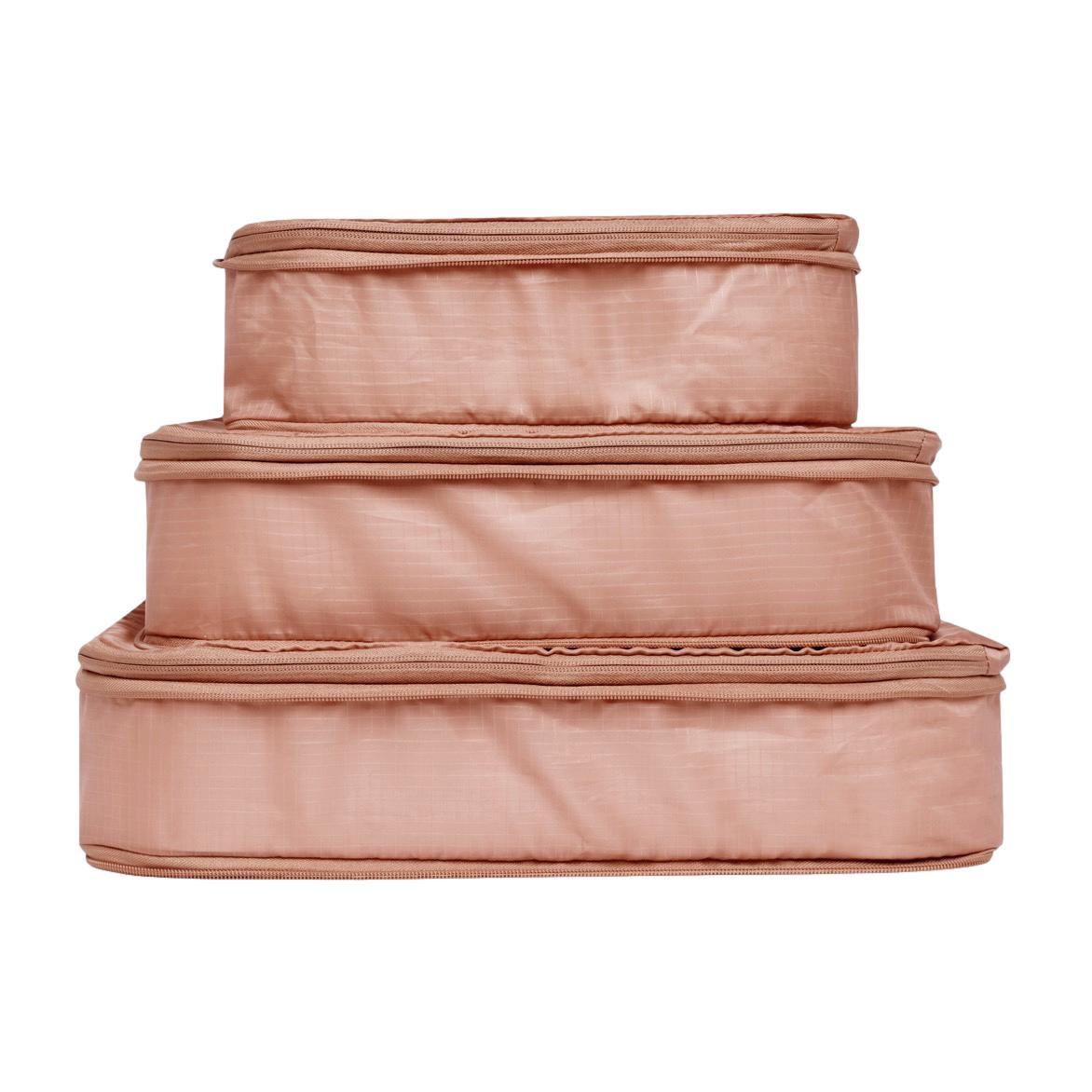 Bag-all Compression Packing Cubes, Recycled Nylon, 3-pack - Pink/Blush