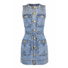 Goldie Denim Mini Dress - Light Denim - Aje