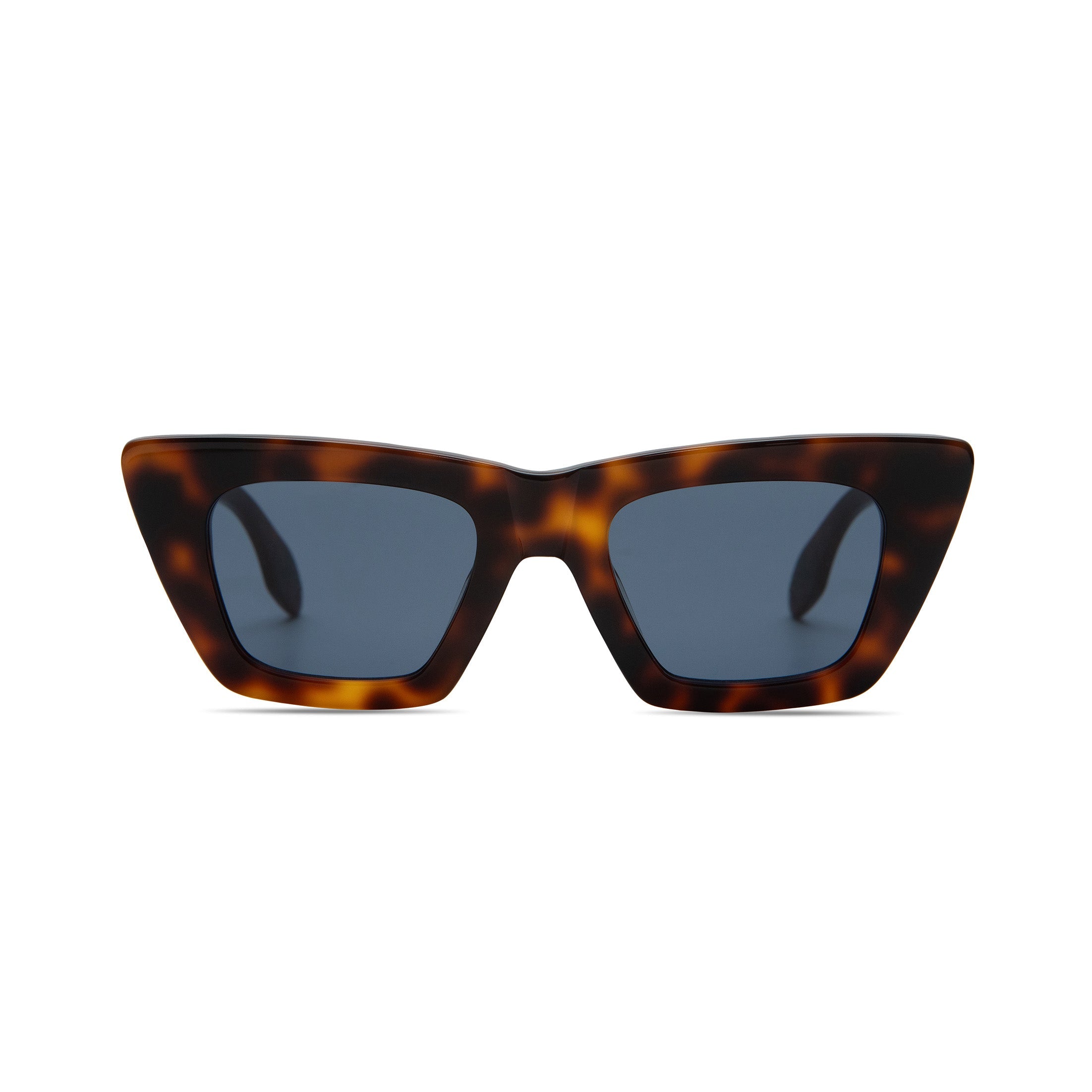 Elisa Johnson Lori in Brown Tortoise Dark Blue Lens