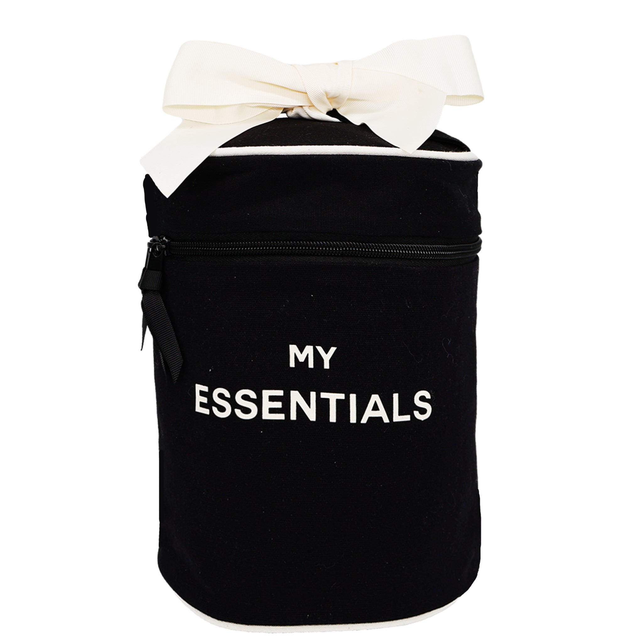 Bag-all Roomy Travel Essentials Case with Coated Lining, Round - Black