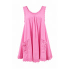 Neon Poplin Mini Dress - Hot Pink - Juliet Dunn