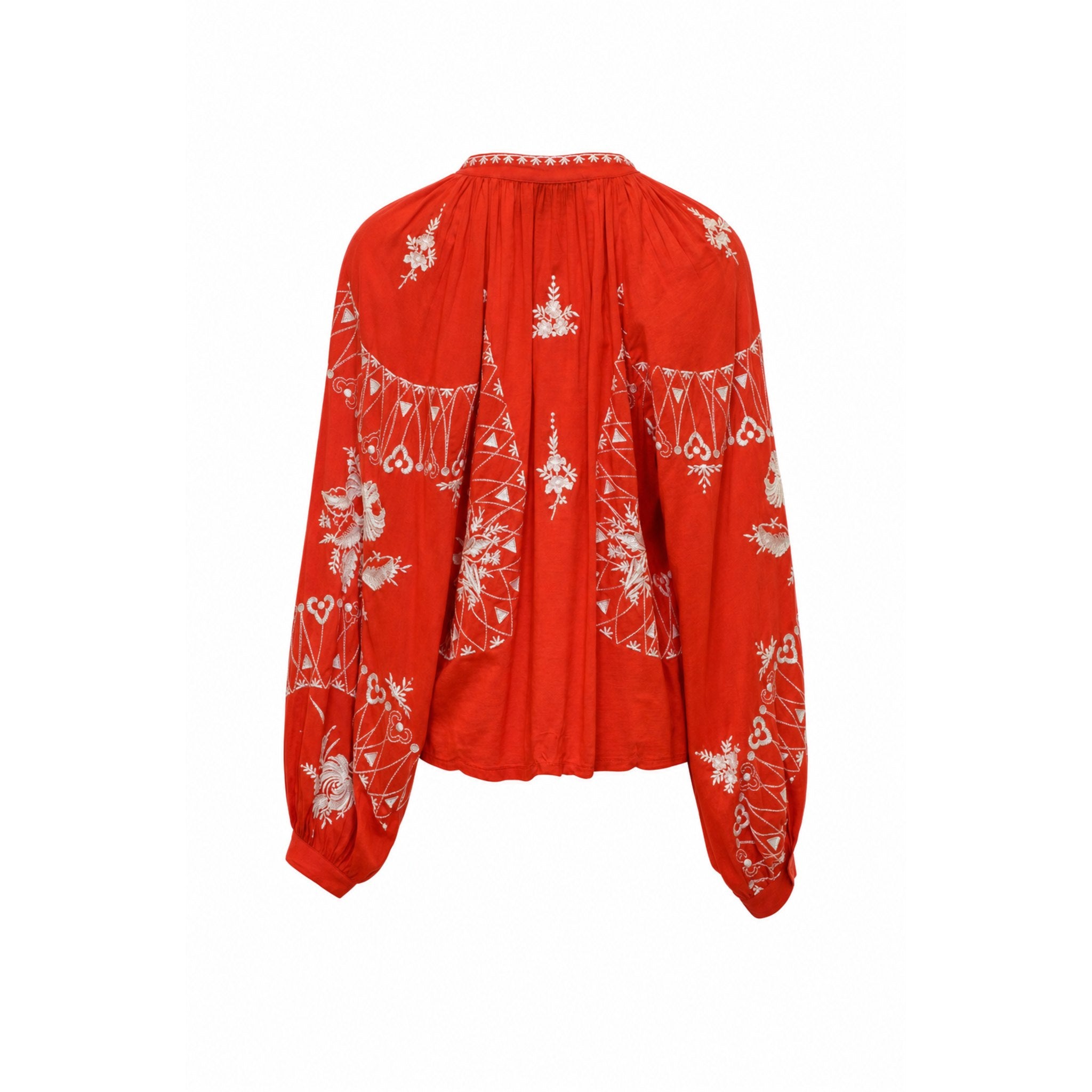 Serafina L/SLV Blouse - Red - Sea