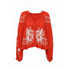 Serafina L/SLV Blouse - Red - Sea
